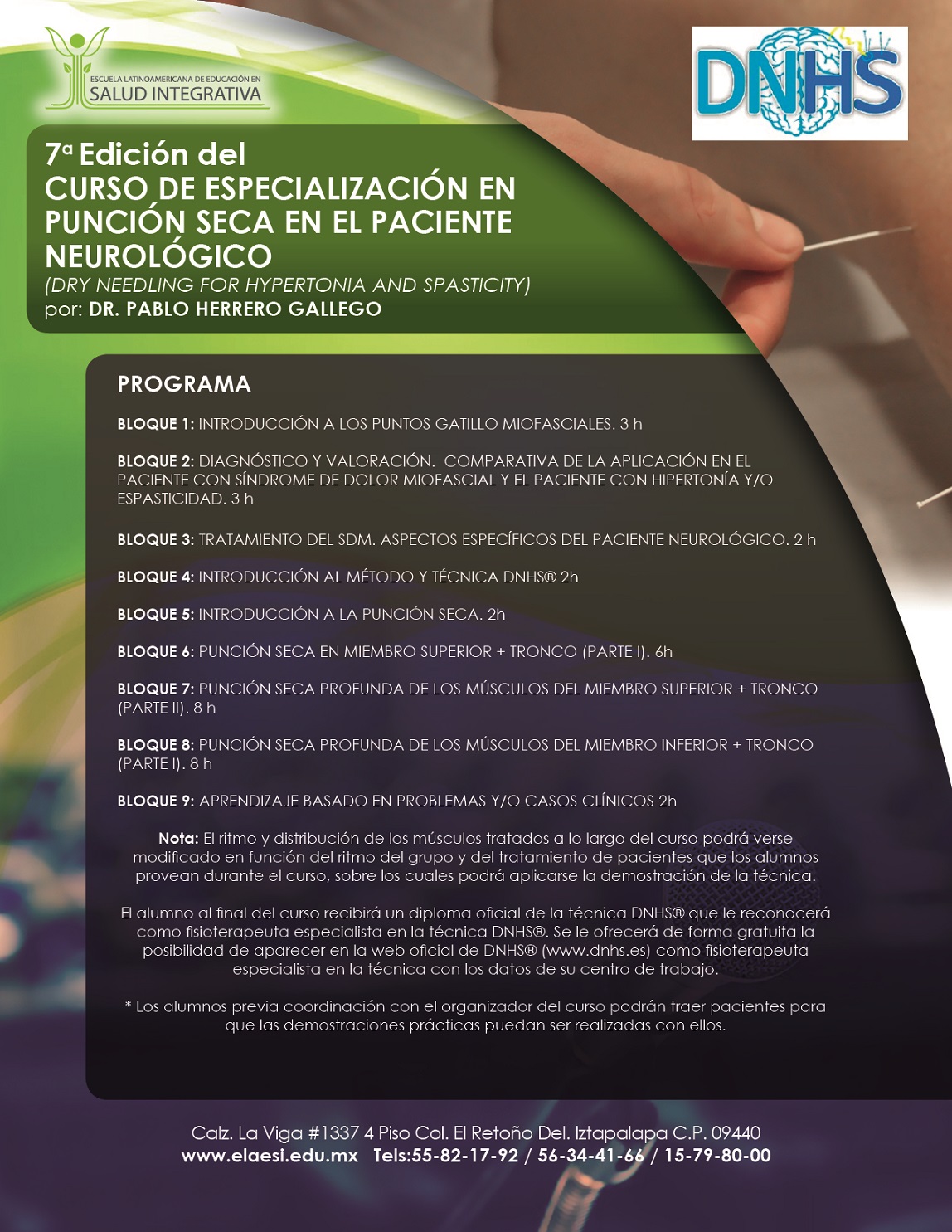 curso de especializacion en puncion seca