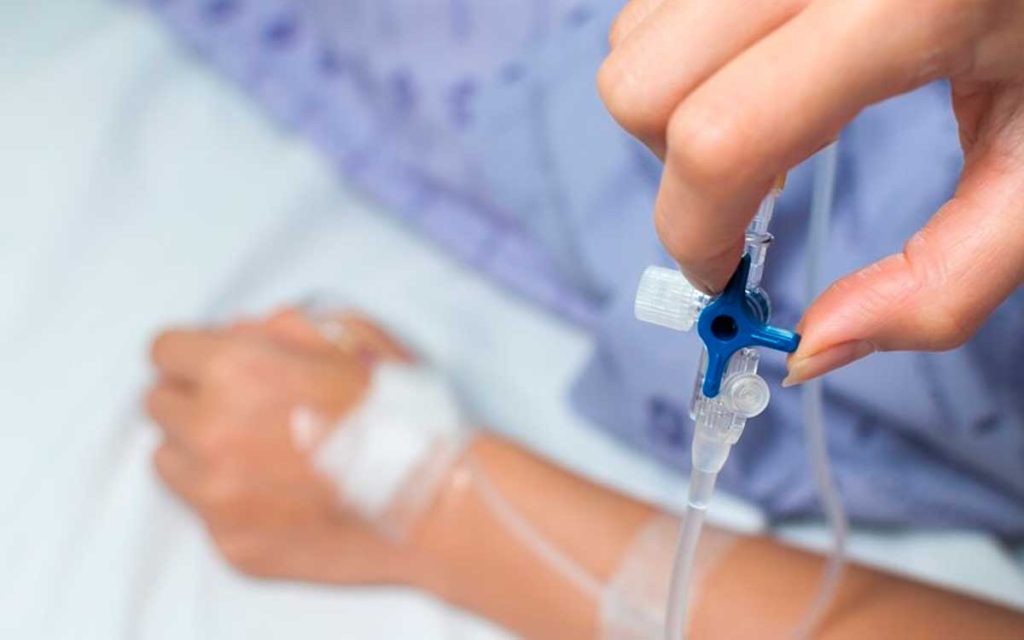 colocacion de sueroterapia intravenosa
